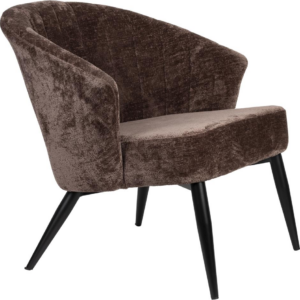 Loungestol Dutchbone Georgia antracit polstret i lilla polyester H71ÃB77ÃL73,5 cm